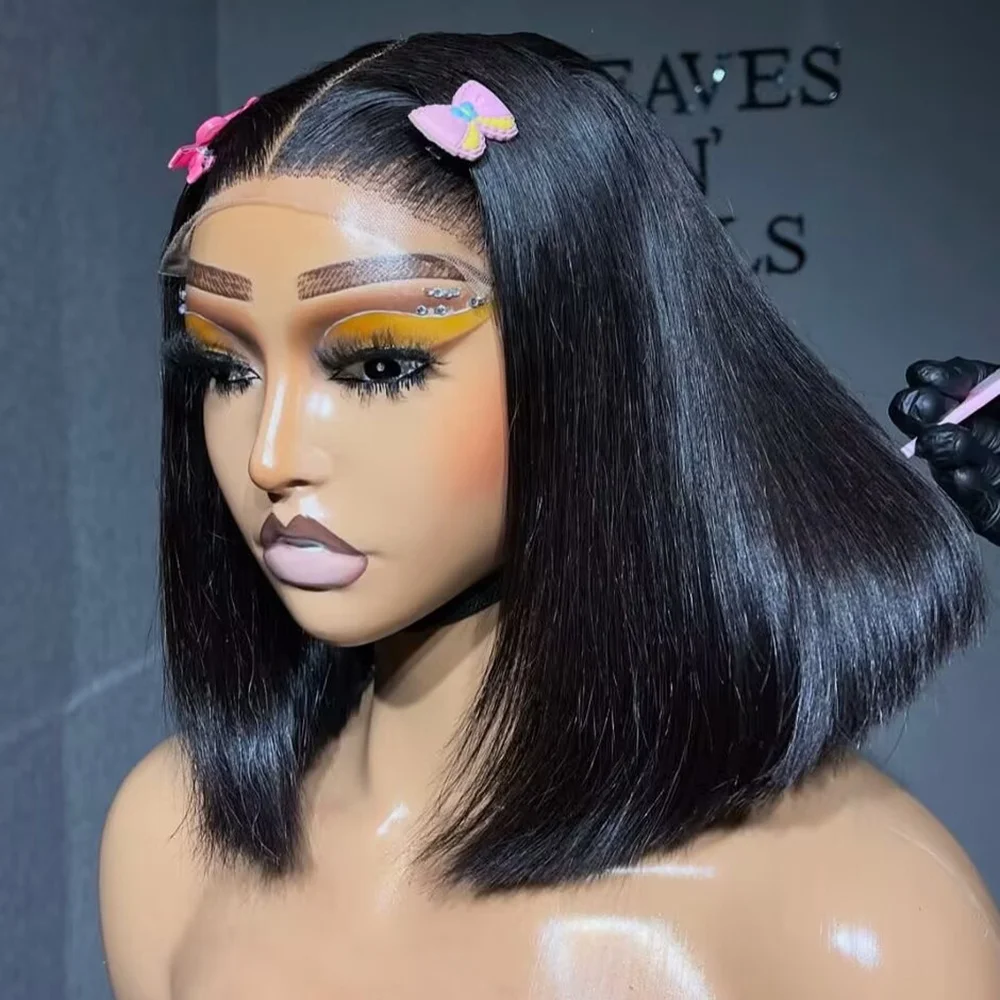 Brazilian 220% Density Straight Short Bob 13x4 Lace Front 100% Human Hair Wig Pre Plucked with Baby Hair Bone Straight Bob Wigs
Brazilian 220% Density Straight Short Bob 13x4 Lace Front 100% Human Hair Wig Pre Plucked with Baby Hair Bone Straight Bob Wigs