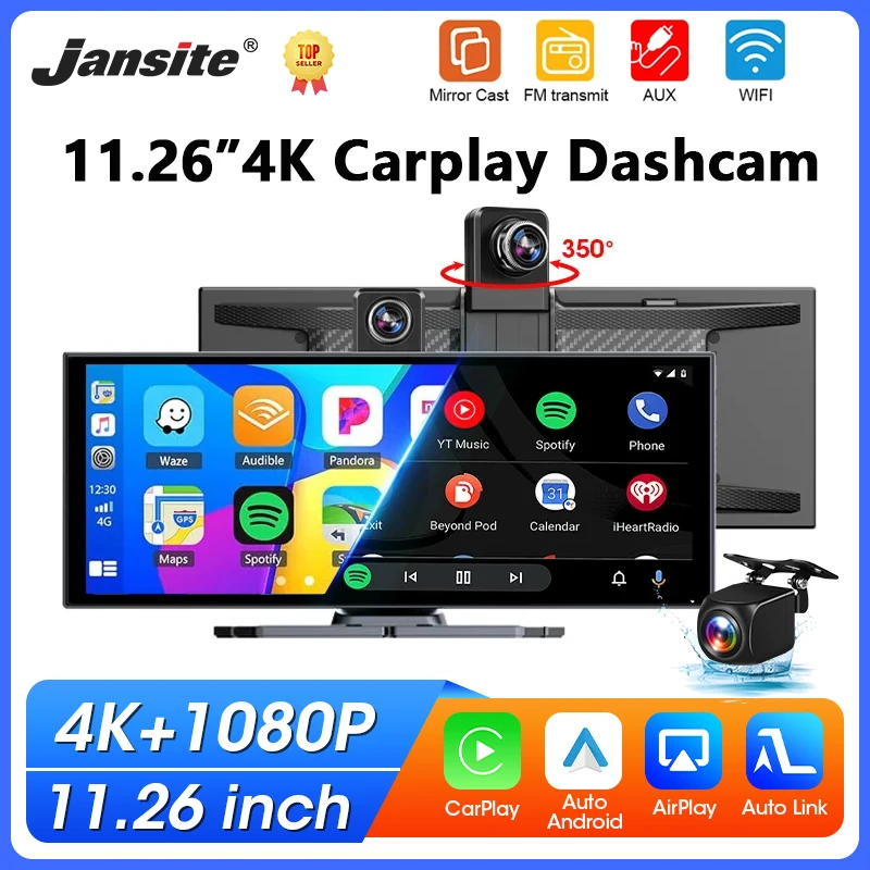 11.26 inch Carplay Monitor Car DVR Android Auto 4K Dashcam GPS Navigation Bluetooth Audio Dashboard Video Recorder FM AUX
11.26 inch Carplay Monitor Car DVR Android Auto 4K Dashcam GPS Navigation Bluetooth Audio Dashboard Video Recorder FM AUX