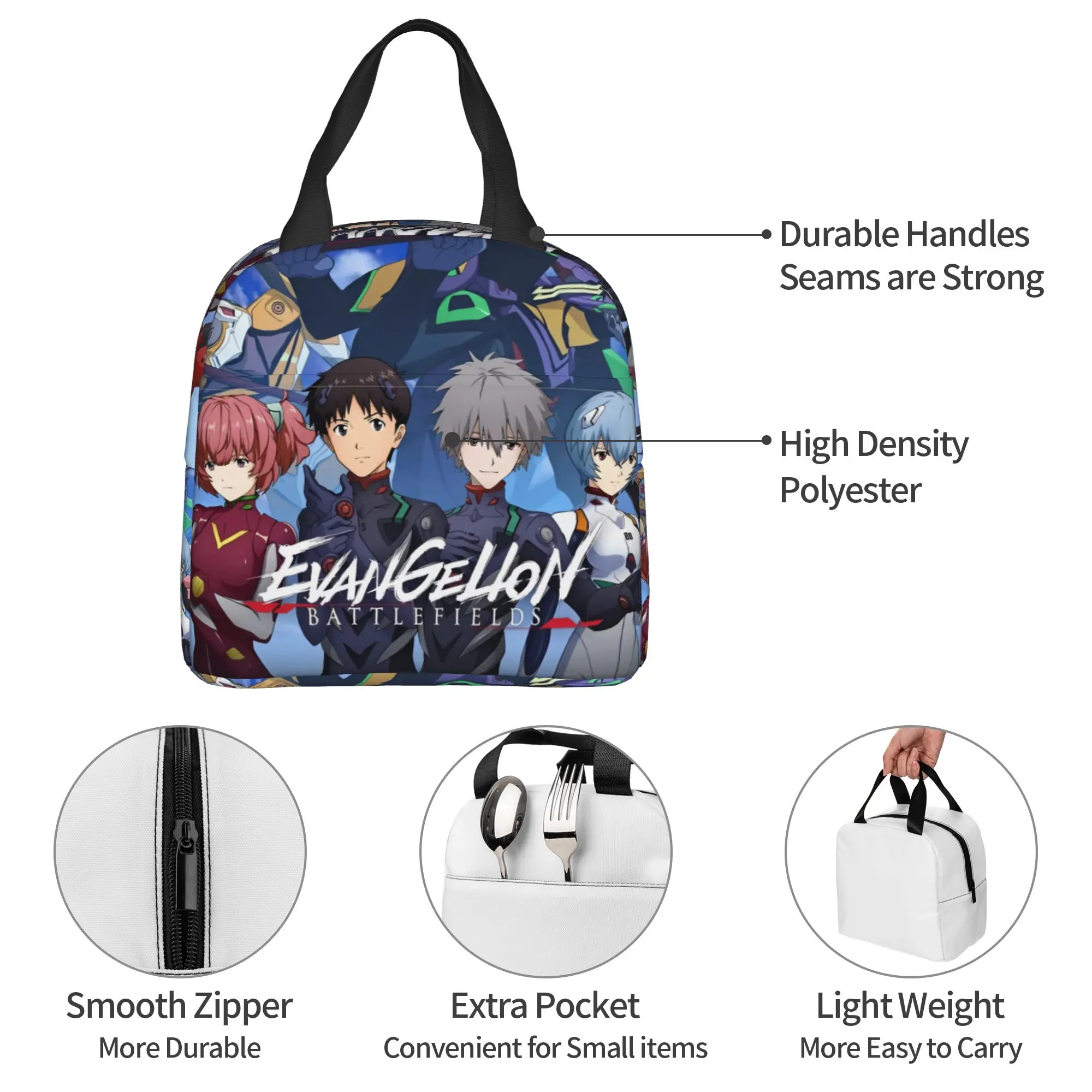 Custom E-Evangelions Thermal Insulated Lunch Bag Women Retro EVA Anime Portable Lunch Tote for Outdoor Picnic Storage Food Box
Custom E-Evangelions Thermal Insulated Lunch Bag Women Retro EVA Anime Portable Lunch Tote for Outdoor Picnic Storage Food Box
