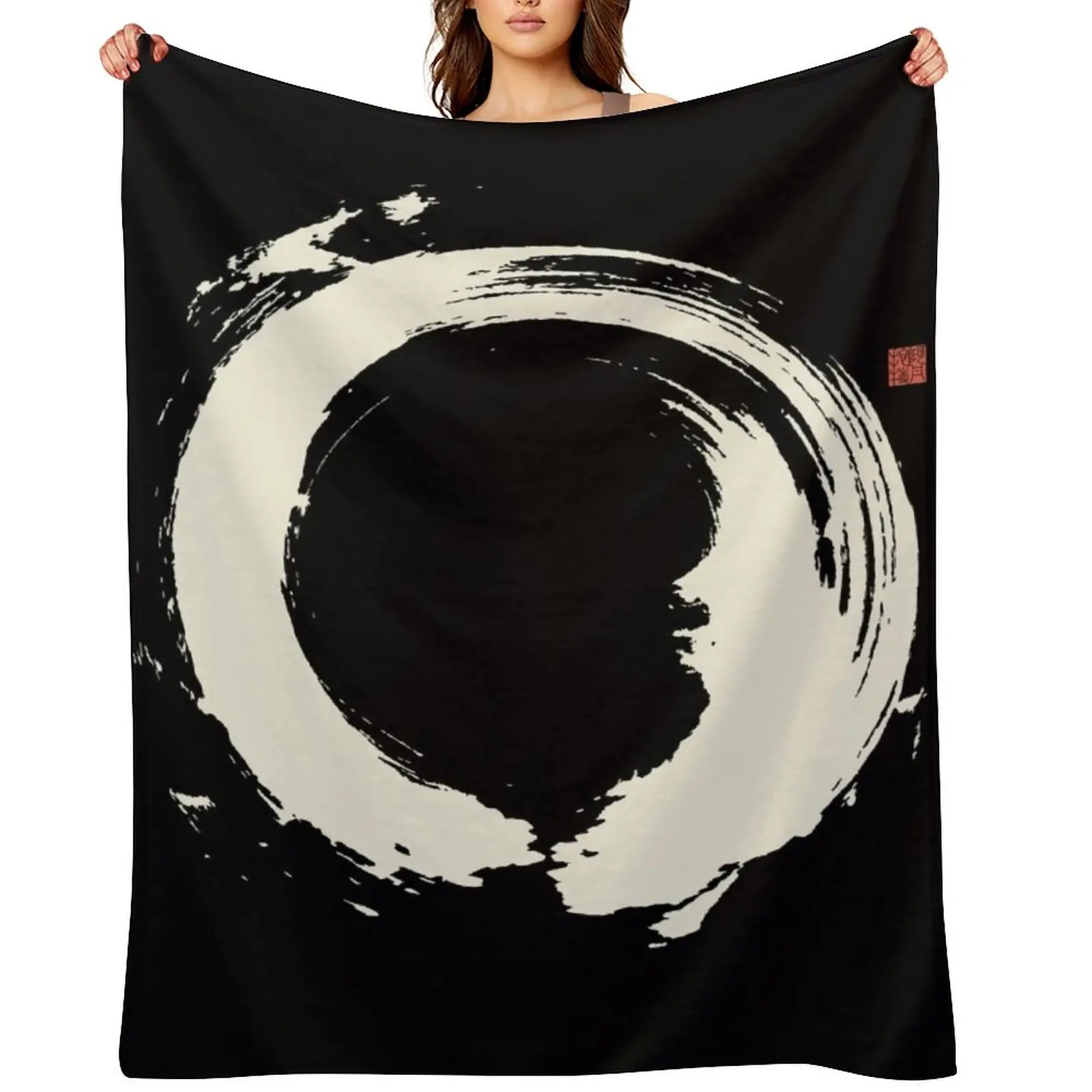Black Ens / Japanese Zen Circle Throw Blanket Multi-Purpose Blankets Sofas Of Decoration Hairy Flannel Blankets
Black Ens / Japanese Zen Circle Throw Blanket Multi-Purpose Blankets Sofas Of Decoration Hairy Flannel Blankets