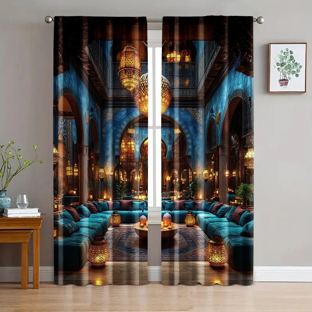 2pc, Curtains Vintage Morocco Fabric,Without Electricity Family Party Use for Room, Parties Decor
2pc, Curtains Vintage Morocco Fabric,Without Electricity Family Party Use for Room, Parties Decor