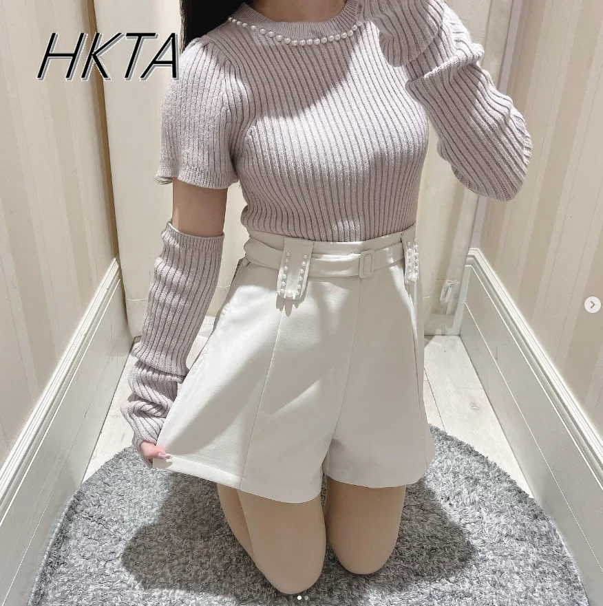 Japanese Commuter High-waisted Shorts Women Fashion Simple Versatile Wide-leg Shorts 2024 Autumn New Pantalones Cortos De Mujer
Japanese Commuter High-waisted Shorts Women Fashion Simple Versatile Wide-leg Shorts 2024 Autumn New Pantalones Cortos De Mujer
