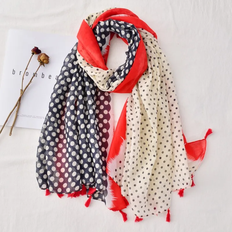 1PCS new literary and artistic small fresh large and small polka dot color matching fringed scarf Bali yarn long shawl yarn
1PCS new literary and artistic small fresh large and small polka dot color matching fringed scarf Bali yarn long shawl yarn