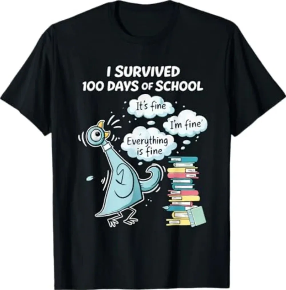 100 Days of School Celebration T-Shirt for Students
100 Days of School Celebration T-Shirt for Students