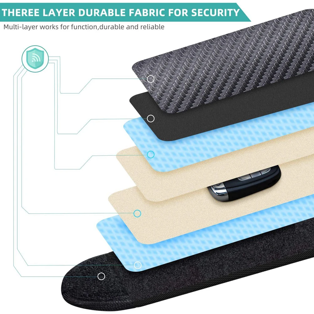 2Pcs Car Key Signal Blocker Case Carbon Fiber Key Fob Faraday Bag PU Leather Car RFID Signal Blocker Key Bag for Car Accessories
2Pcs Car Key Signal Blocker Case Carbon Fiber Key Fob Faraday Bag PU Leather Car RFID Signal Blocker Key Bag for Car Accessories