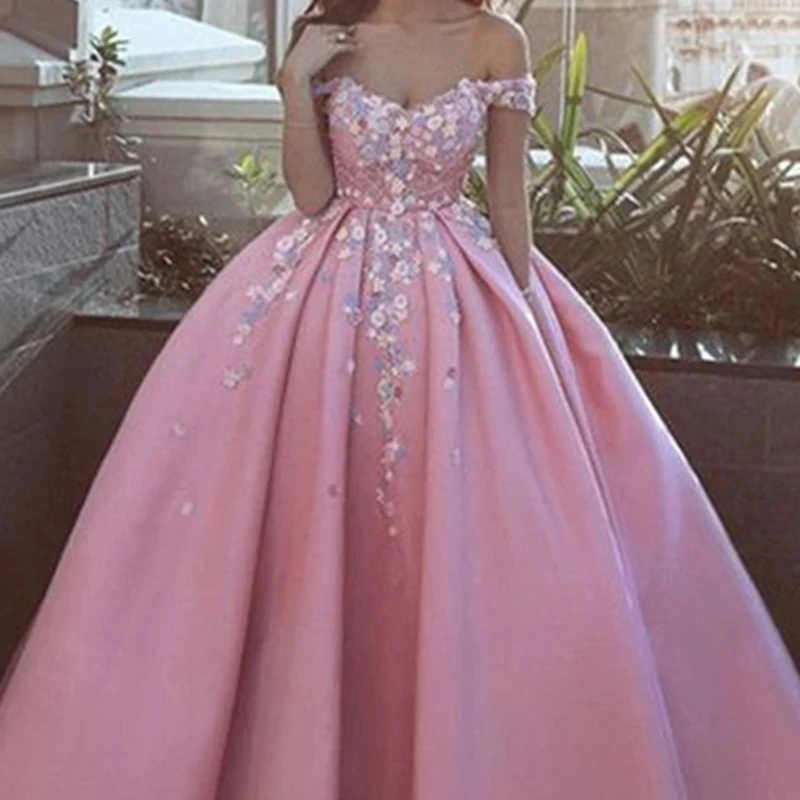 Angelsbridep Romantic Dubai Long Pink Satin Women Formal Evening Dresses A-Line Applique Floor Length Prom Gown Robes De Soirée
Angelsbridep Romantic Dubai Long Pink Satin Women Formal Evening Dresses A-Line Applique Floor Length Prom Gown Robes De Soirée