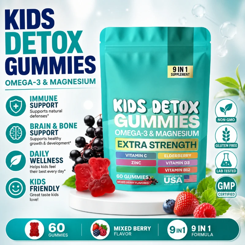 Children Multivitamin Gummies Mixed Berry Flavor Contain Vitamin C D3 and Vitamin B12 Zinc Omega-3 60 Pieces Per Bottle
Children Multivitamin Gummies Mixed Berry Flavor Contain Vitamin C D3 and Vitamin B12 Zinc Omega-3 60 Pieces Per Bottle