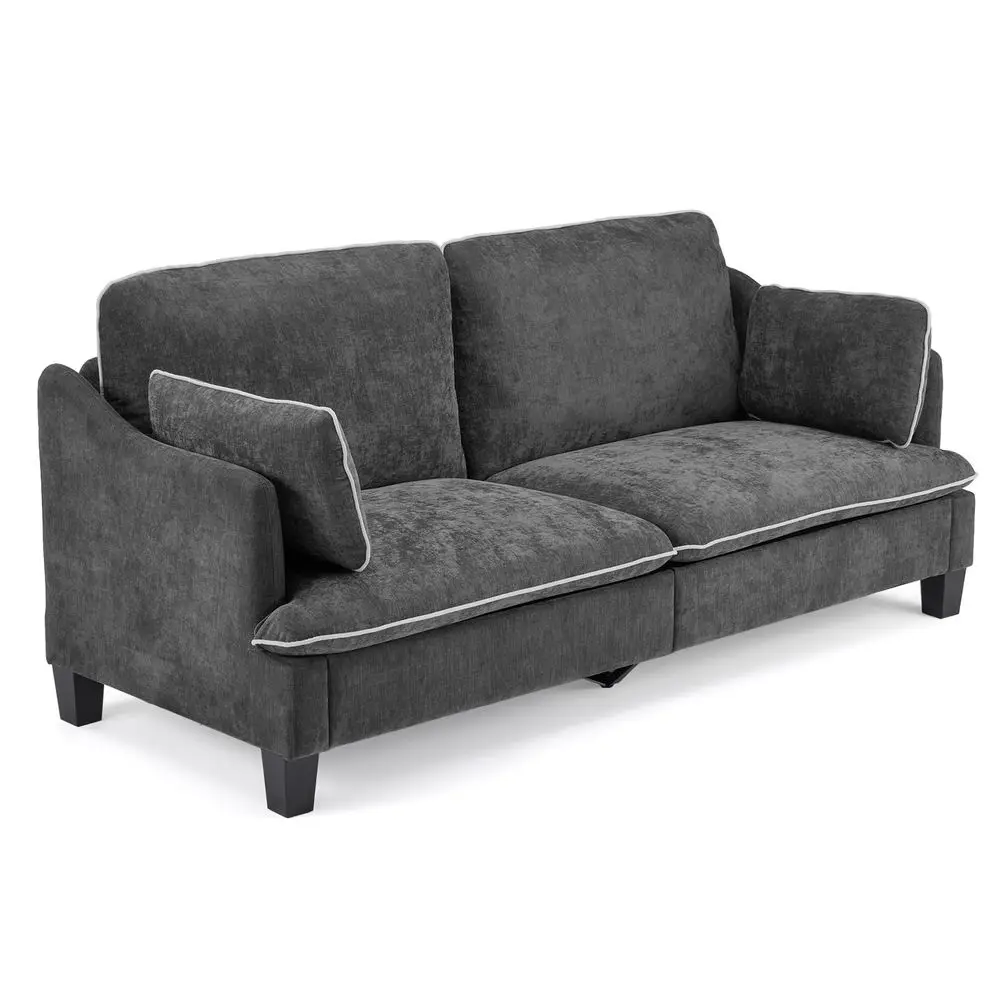 84 Sofa Couch, 3 Seater Extra Deep Seat Upholstered Living Room Couches with 2 Piped Seater Cushions, Throw Pillows, Modern Lin
84 Sofa Couch, 3 Seater Extra Deep Seat Upholstered Living Room Couches with 2 Piped Seater Cushions, Throw Pillows, Modern Lin