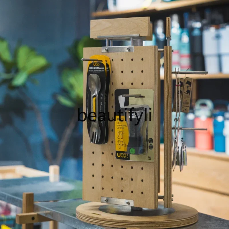 Rotating hole board display rack, three-sided rotating retro industrial wind rack
Rotating hole board display rack, three-sided rotating retro industrial wind rack