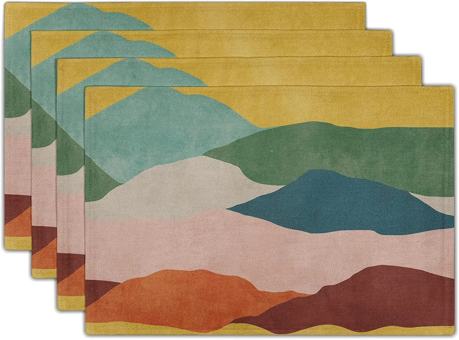 Mountain Painting Placemats Set of 4 - Linen Table Mats 12x18 Inch Abstract Art Kitchen Decor
Mountain Painting Placemats Set of 4 - Linen Table Mats 12x18 Inch Abstract Art Kitchen Decor