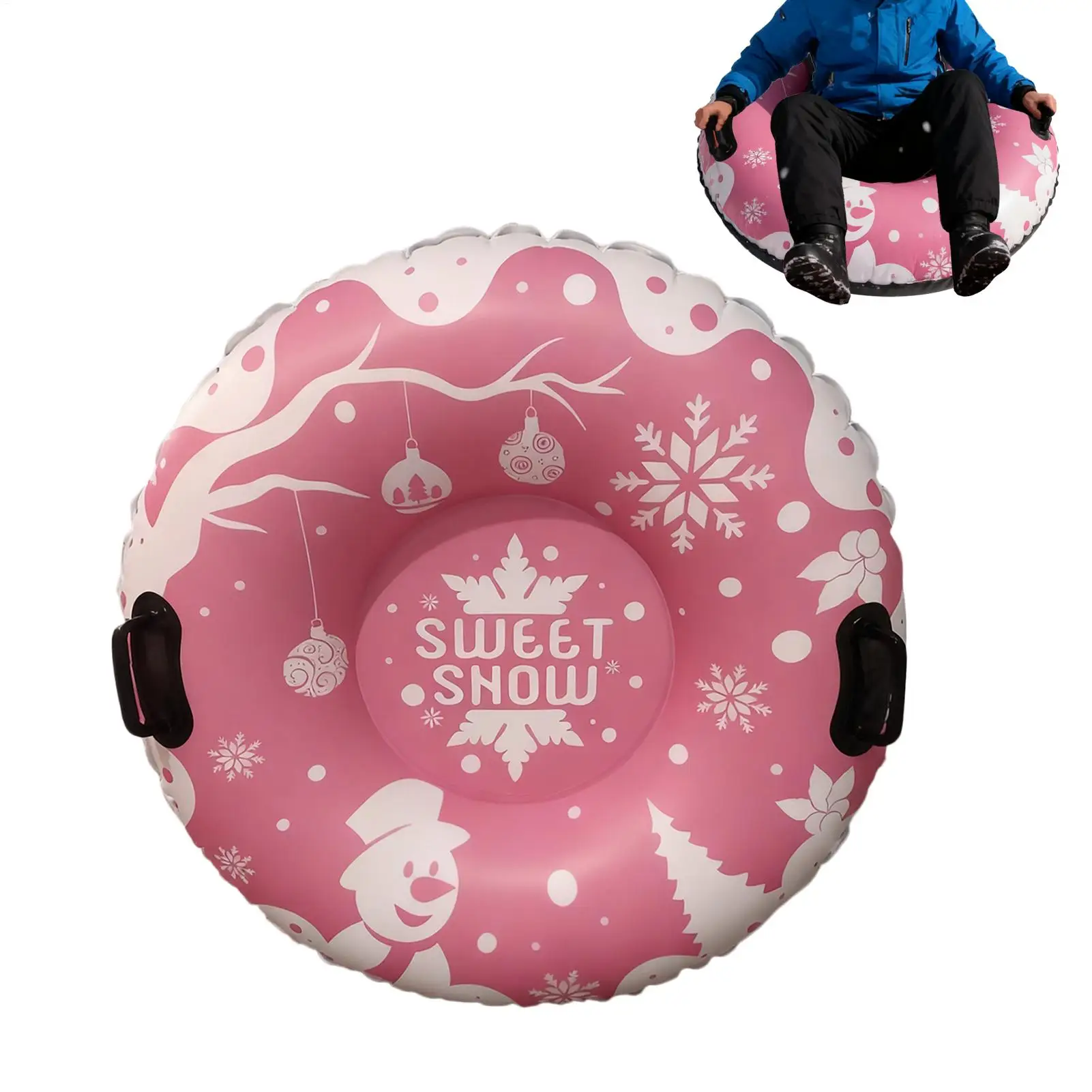 Christmas Inflatable Snow Tube Holiday Sledding Ring Sled with Handles, Fast-Slide Snow Tubing for Kids Winter Fun, Perfect Gift
Christmas Inflatable Snow Tube Holiday Sledding Ring Sled with Handles, Fast-Slide Snow Tubing for Kids Winter Fun, Perfect Gift