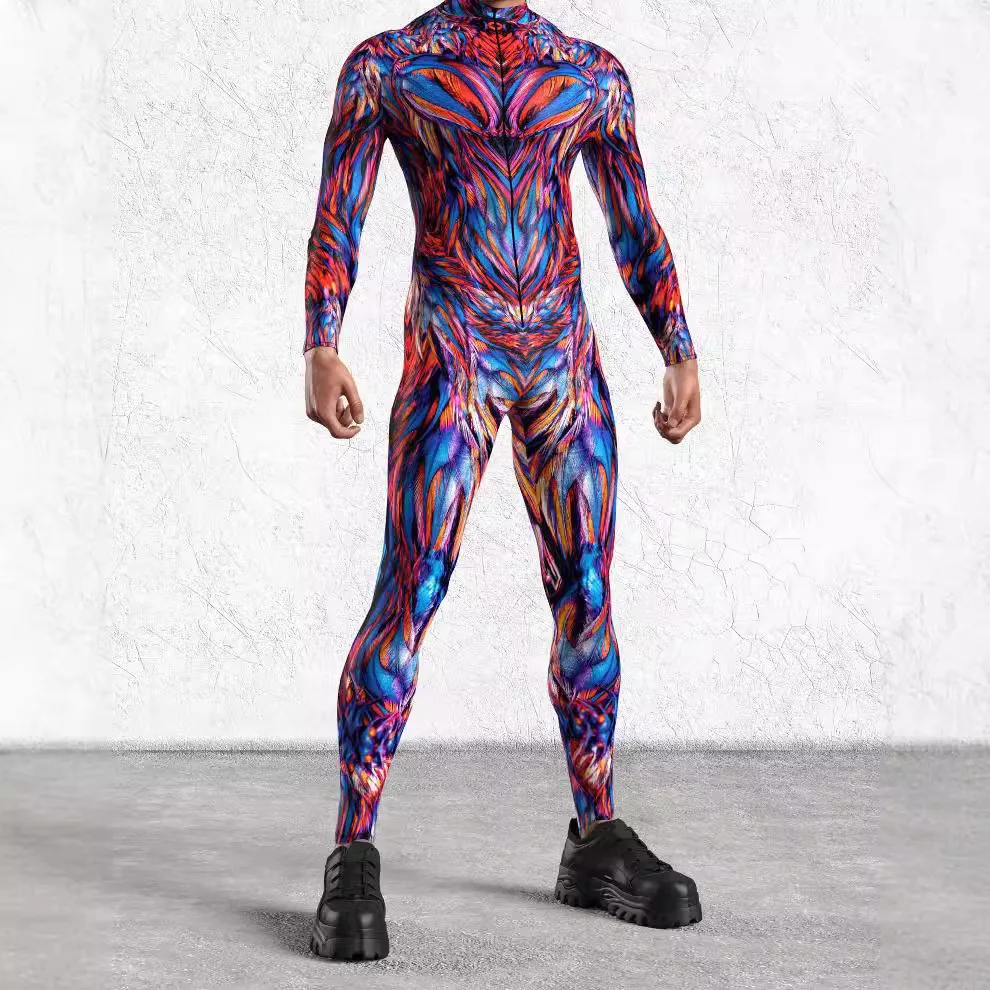 Halloween Men 3D Skeleton Devil Bodysuit Cosplay Costume Cyber Punk Jumpsuit Party Carnival Stage Performance Romper Suit
Halloween Men 3D Skeleton Devil Bodysuit Cosplay Costume Cyber Punk Jumpsuit Party Carnival Stage Performance Romper Suit