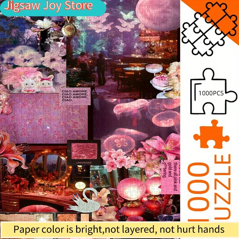 Набор для сборки из 1000 деталей: бумажный пазл «Мечтательный розовый капсульный отель» с элементами медуз и бабочек, для взрослых, идеально подходит для спальни
Набор для сборки из 1000 деталей: бумажный пазл «Мечтательный розовый капсульный отель» с элементами медуз и бабочек, для взрослых, идеально подходит для спальни