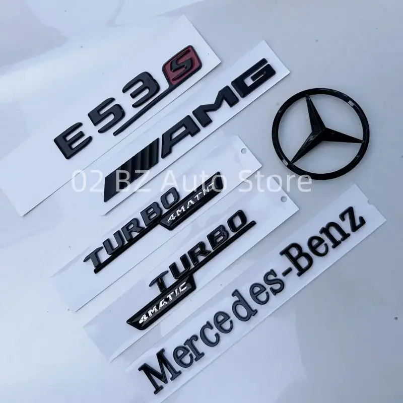 3D ABS Black Car Letters Logo For Mercedes Benz AMG E53 W213 W212 Fender TURBO 4MATIC Emblem Badge Rear Star AMG Sticker
3D ABS Black Car Letters Logo For Mercedes Benz AMG E53 W213 W212 Fender TURBO 4MATIC Emblem Badge Rear Star AMG Sticker