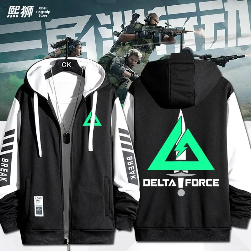 Delta Operation Game Themed Tactical Zipper Hoodie ex Spring Autumn Jaet Loose Fit Casual Sle Polyester Fabric
Delta Operation Game Themed Tactical Zipper Hoodie ex Spring Autumn Jaet Loose Fit Casual Sle Polyester Fabric