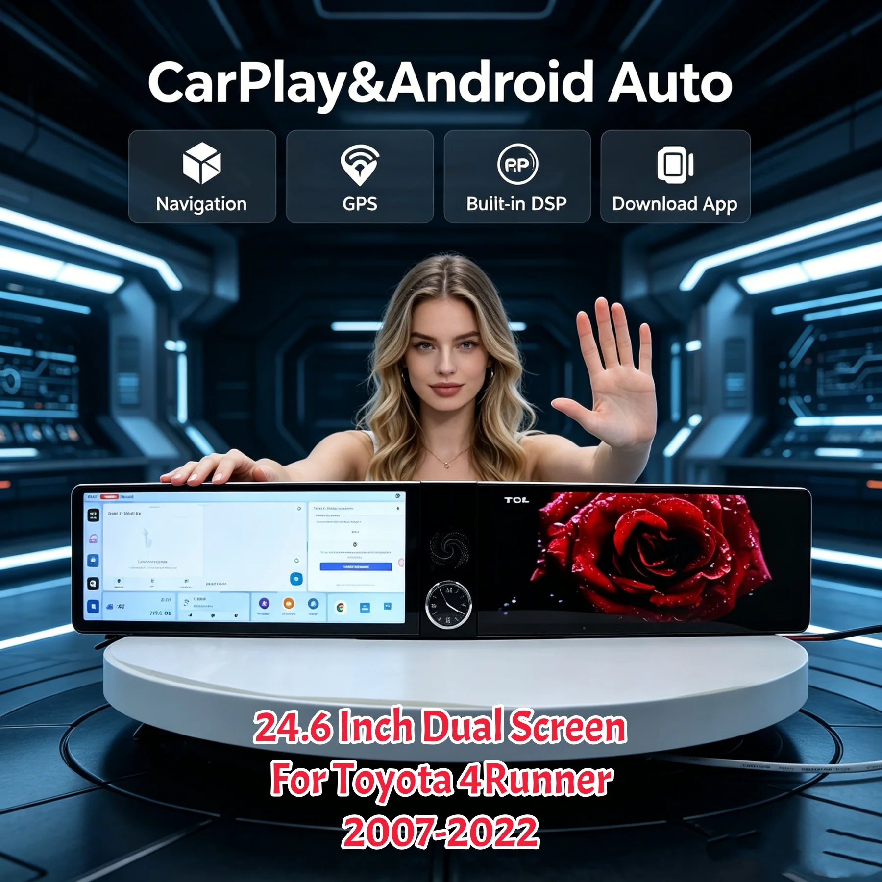 Dual 12.3 Inch HD Screen Car Radio For Toyota 4Runner 2007-2022 Android CarPlay GPS Navigation Multimedia Player Head Unit
Dual 12.3 Inch HD Screen Car Radio For Toyota 4Runner 2007-2022 Android CarPlay GPS Navigation Multimedia Player Head Unit