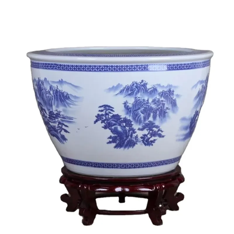 Large blue and white porcelain flower plant vase bulk household ceramic decoration
Large blue and white porcelain flower plant vase bulk household ceramic decoration