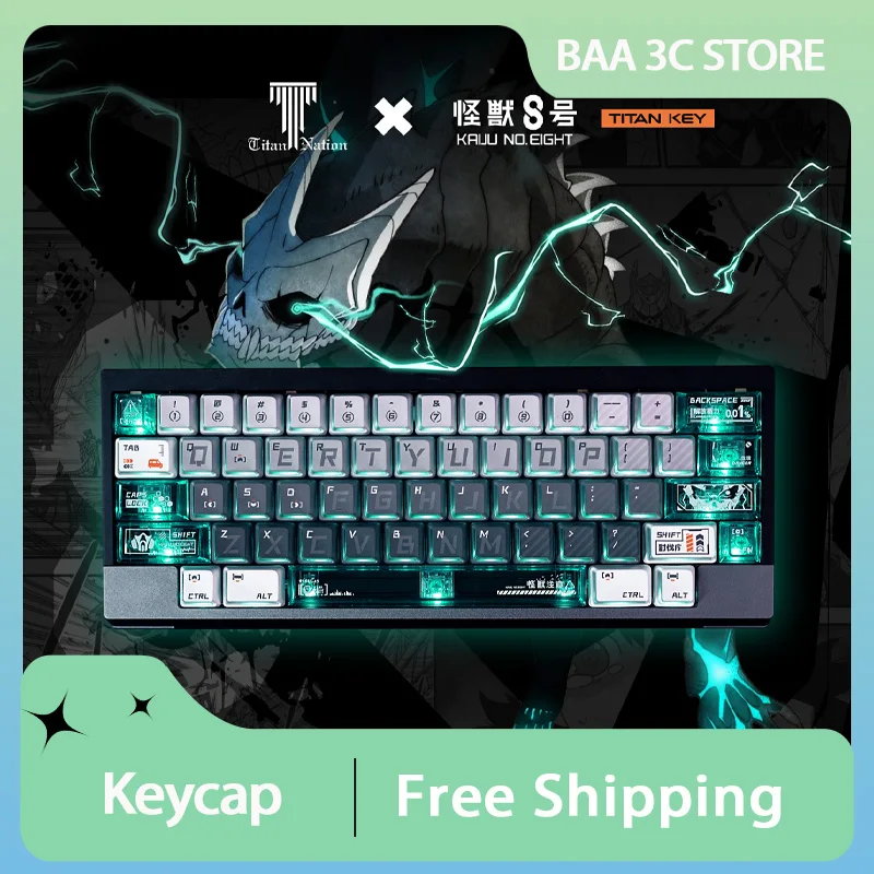 Titan Nation Kaiju No.8 Keycaps Cherry Profile Light Transmission PBT Mechanical Keyboard Keycap Set Custom PC Accessories
Titan Nation Kaiju No.8 Keycaps Cherry Profile Light Transmission PBT Mechanical Keyboard Keycap Set Custom PC Accessories