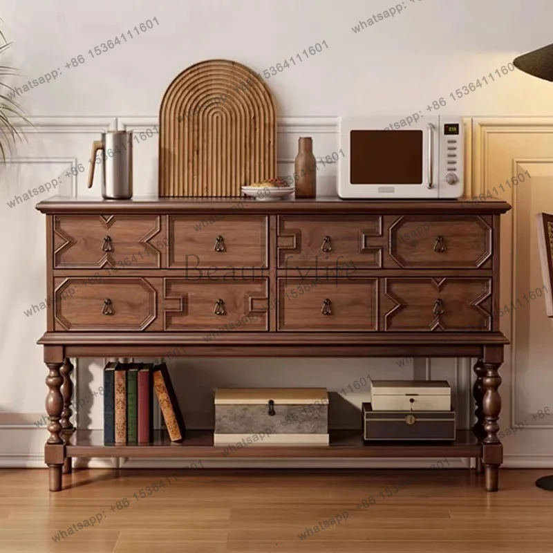 American retro solid wood porch cabinet entry French antique style storage side cabinet living room storage household
American retro solid wood porch cabinet entry French antique style storage side cabinet living room storage household