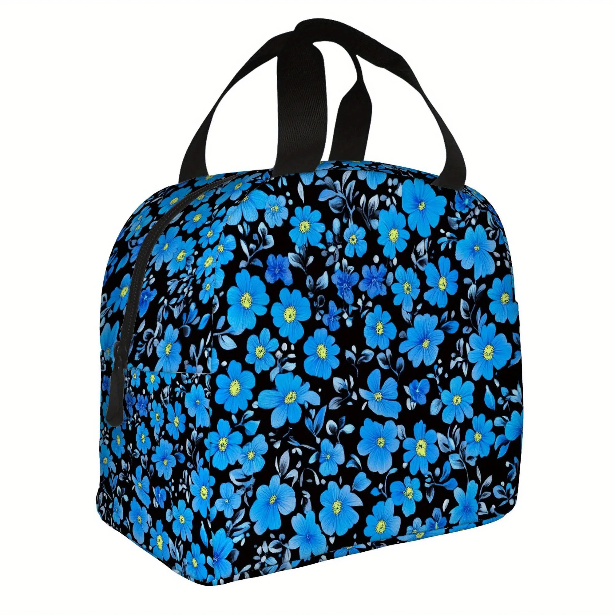 Blue Floral Print Insulated Cooler Bag Reusable Portable Thermal Lunch Bag for Office Picnic Travel
Blue Floral Print Insulated Cooler Bag Reusable Portable Thermal Lunch Bag for Office Picnic Travel