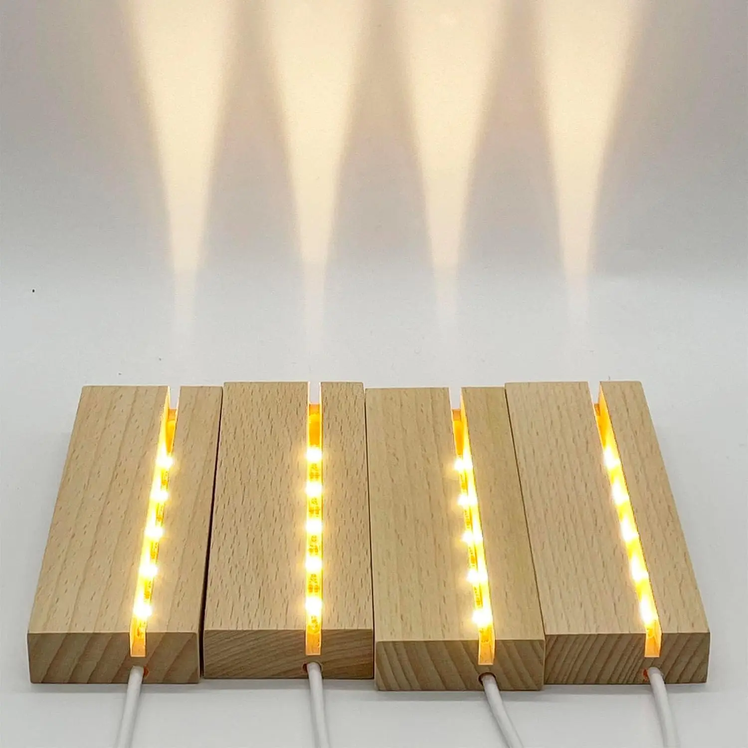 4-Piece Wooden LED Display Stand Set with Warm Light for Photos and Crafts
4-Piece Wooden LED Display Stand Set with Warm Light for Photos and Crafts