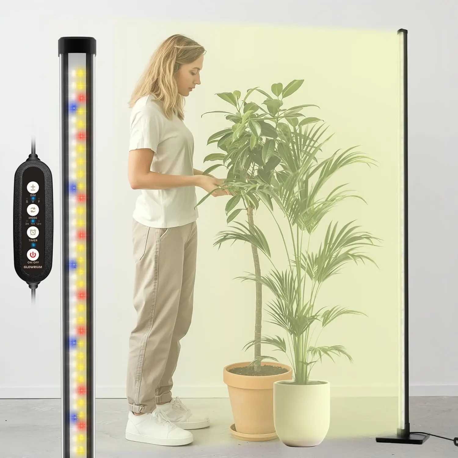 36W Vertical LED Grow Light with Auto Timer, Full Spectrum & 3 Modes for Indoor Plants
36W Vertical LED Grow Light with Auto Timer, Full Spectrum & 3 Modes for Indoor Plants