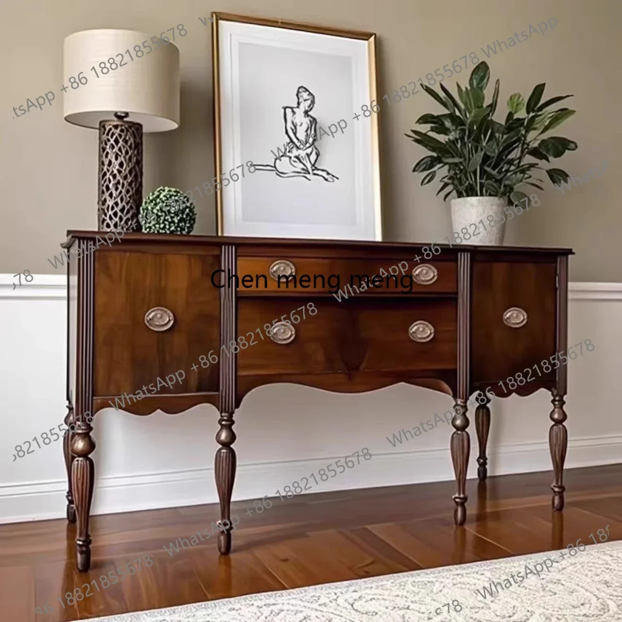 ZJSolid wood sideboard living room French storage cabinet drawer storage decorative cabinet medieval style
ZJSolid wood sideboard living room French storage cabinet drawer storage decorative cabinet medieval style