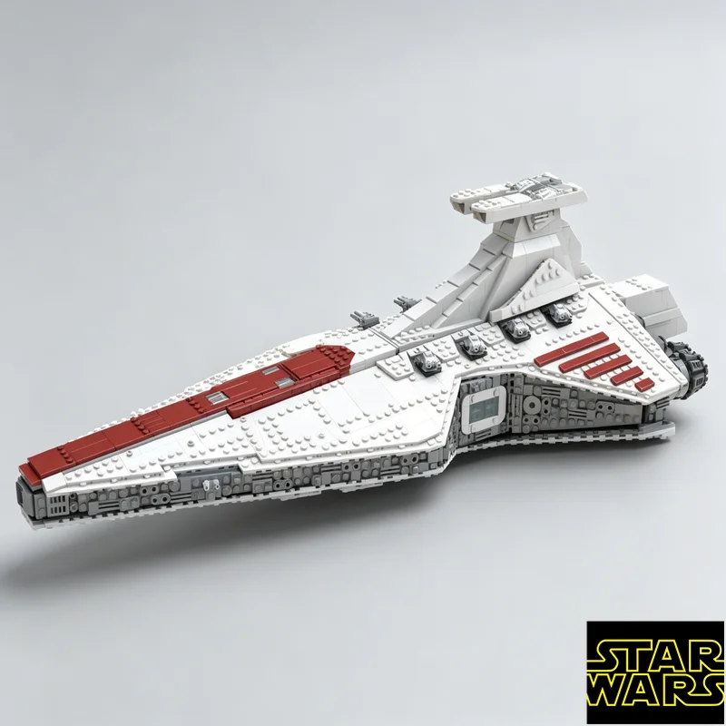 2399pcs MOC Venator class Republic Attack Cruiser Famous Film Series Space Battleship Model Bricks Assembly DIY Set Adult Toys
2399pcs MOC Venator class Republic Attack Cruiser Famous Film Series Space Battleship Model Bricks Assembly DIY Set Adult Toys