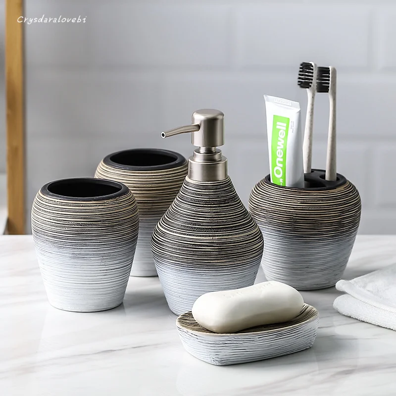 Household Ceramic Bathroom Storage Supplies Retro Brushed Teeth Washing Mouth Soap Box Toilet Bath Set
Household Ceramic Bathroom Storage Supplies Retro Brushed Teeth Washing Mouth Soap Box Toilet Bath Set