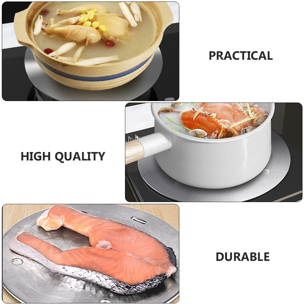 Stainless Steel Heat Transfer Plate For Induction Cooker Gas Stove Thermal Guide Adapter Diffuser Cookware Kitchen Tool Silver 
Stainless Steel Heat Transfer Plate For Induction Cooker Gas Stove Thermal Guide Adapter Diffuser Cookware Kitchen Tool Silver