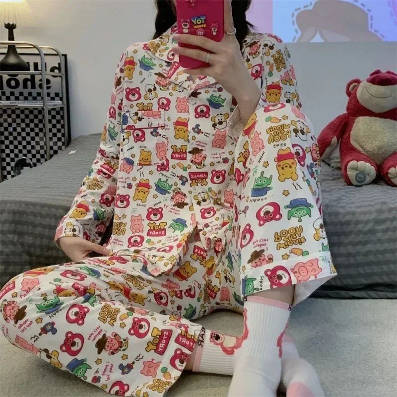 new Disney Spring and Autumn Two-piece Set Strawberry Bear Lougewear Disney Loungewear Cute Cartoon Strawberry Bear Pajamas
new Disney Spring and Autumn Two-piece Set Strawberry Bear Lougewear Disney Loungewear Cute Cartoon Strawberry Bear Pajamas