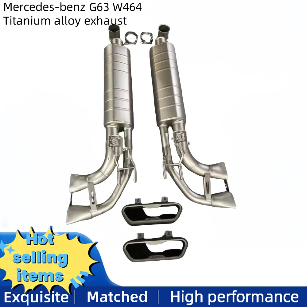 Titanium cat back exhaust pipe for Mercedes-Benz AMG G63 V8 W464 exhaust system muffler original control belt tip 
Titanium cat back exhaust pipe for Mercedes-Benz AMG G63 V8 W464 exhaust system muffler original control belt tip