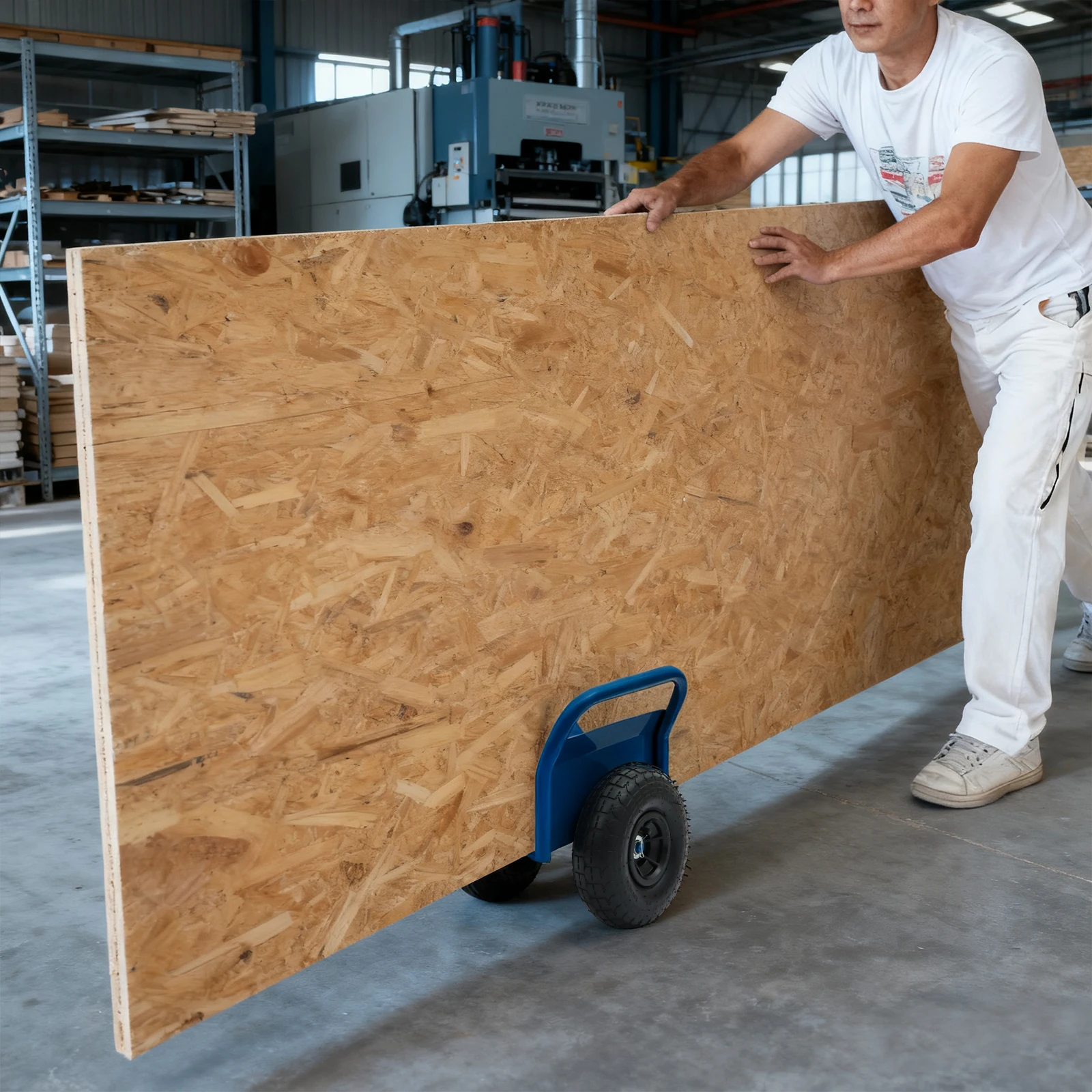 2 Wheels Blue Heavy Duty Panel Dolly Fodable All-Terrain Slab Dolly Panel Dolly for Warehouses Factories Logistics Facilities
2 Wheels Blue Heavy Duty Panel Dolly Fodable All-Terrain Slab Dolly Panel Dolly for Warehouses Factories Logistics Facilities