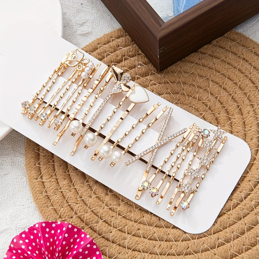 20pcs Women'S Elegant Hair Additions with Heart Patterns, Imitation Pearls, Five-Pointed Stars And Other Small Additions, Women'
20pcs Women'S Elegant Hair Additions with Heart Patterns, Imitation Pearls, Five-Pointed Stars And Other Small Additions, Women'