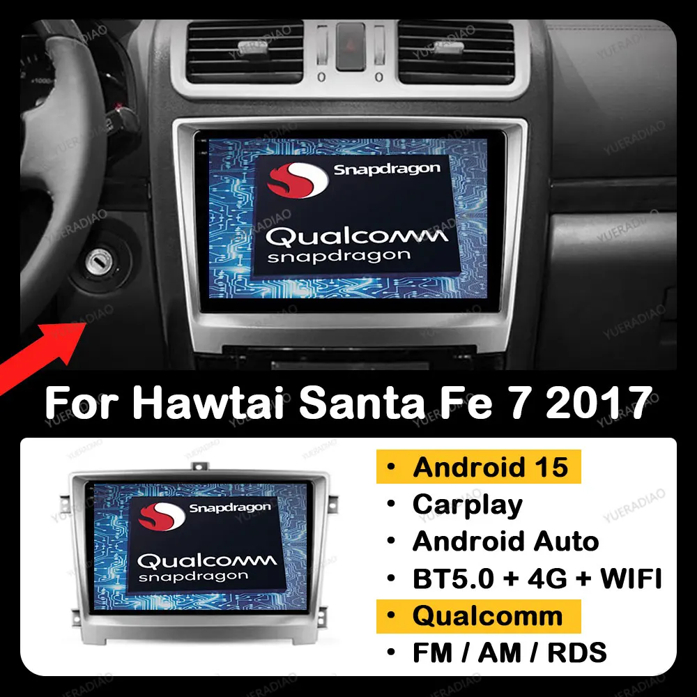 Android 15 Car Radio For Hawtai Santa Fe 7 2017 QLED Multimedia Video Player 2DIN 4G WIFI GPS NAVI Head Unit Qualcomm BT LTE 5G
Android 15 Car Radio For Hawtai Santa Fe 7 2017 QLED Multimedia Video Player 2DIN 4G WIFI GPS NAVI Head Unit Qualcomm BT LTE 5G