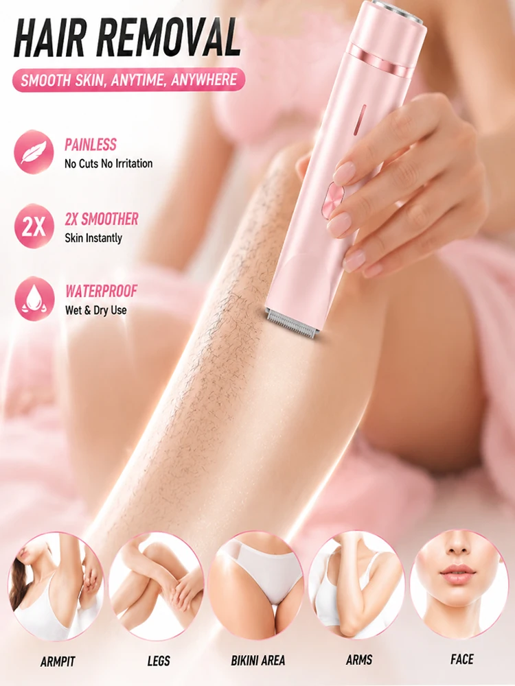 2 in 1 Lady Hair Removal Device Electric Shaver & Bikini Trimmer IPX7 Waterproof Face & Body Hair Remover for Legs Underarms
2 in 1 Lady Hair Removal Device Electric Shaver & Bikini Trimmer IPX7 Waterproof Face & Body Hair Remover for Legs Underarms