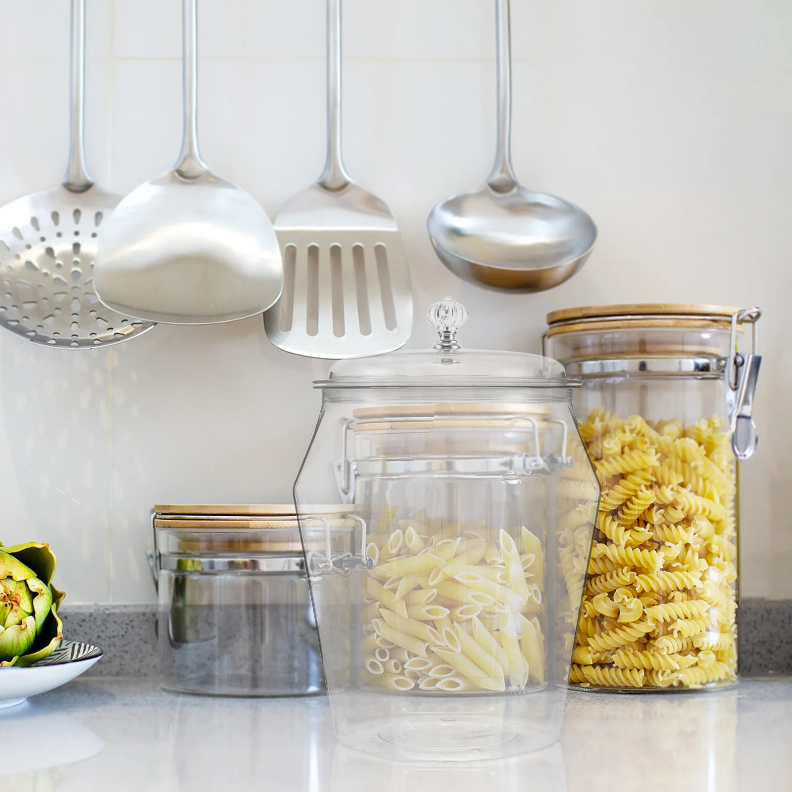 7L Airtight Kitchen Storage Jar Transparent Plastic Pantry Organization Container for Rice Oatmeal Flour Dry Food - Clear Sealed
7L Airtight Kitchen Storage Jar Transparent Plastic Pantry Organization Container for Rice Oatmeal Flour Dry Food - Clear Sealed