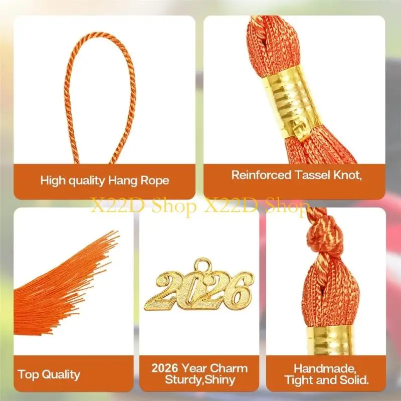 X22D 10Pcs 2026 Commemorative Graduation Tassels Artificial Silk Tassels Charm for Bachelor Gown Ceremonial Cap Decoration
X22D 10Pcs 2026 Commemorative Graduation Tassels Artificial Silk Tassels Charm for Bachelor Gown Ceremonial Cap Decoration