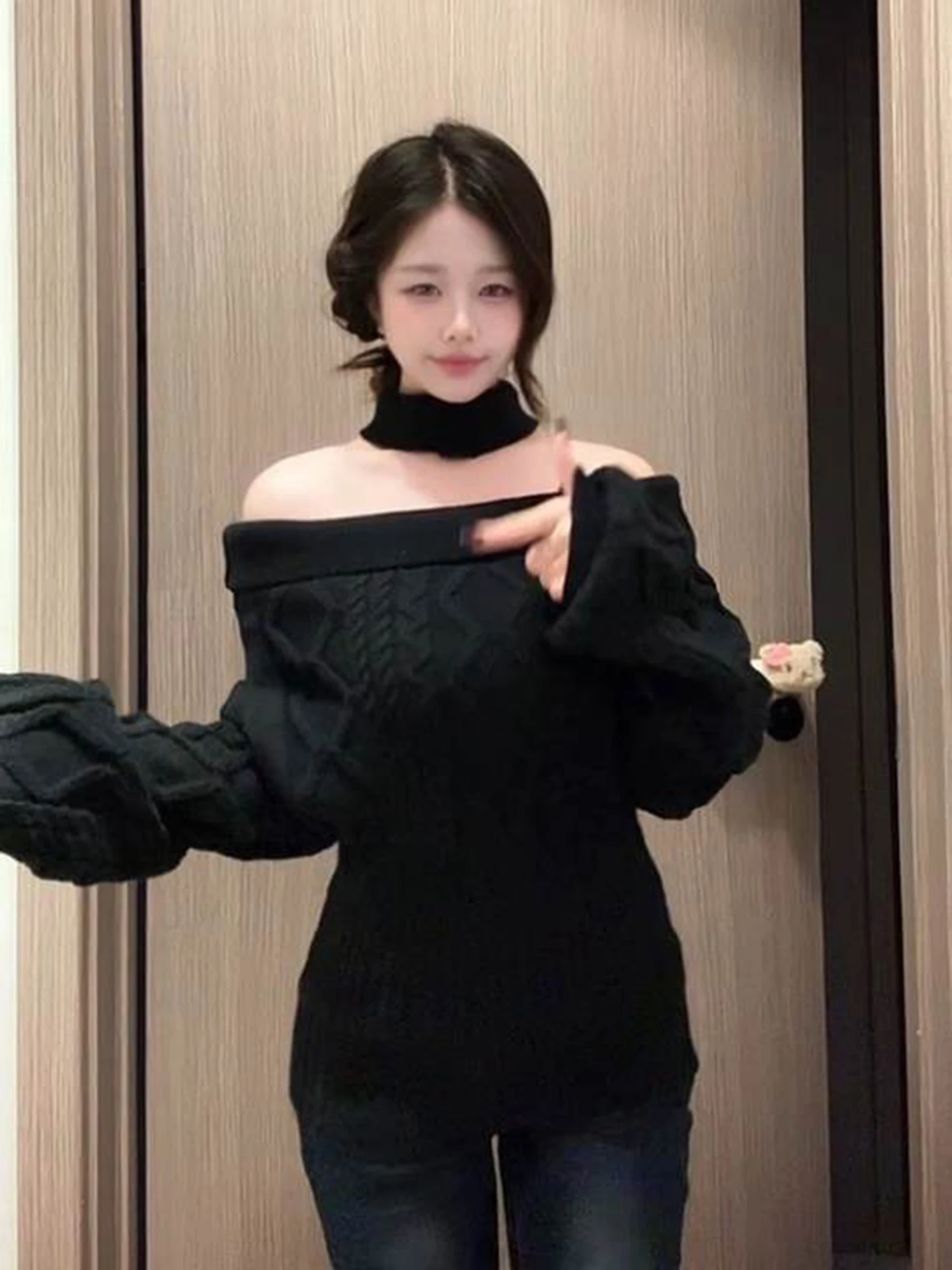 Bla Knitted Twist oulder Sweater Women's Svel Slimming Faion Long Sve Knitted Sweater Casual Loose Fit Bal
Bla Knitted Twist oulder Sweater Women's Svel Slimming Faion Long Sve Knitted Sweater Casual Loose Fit Bal