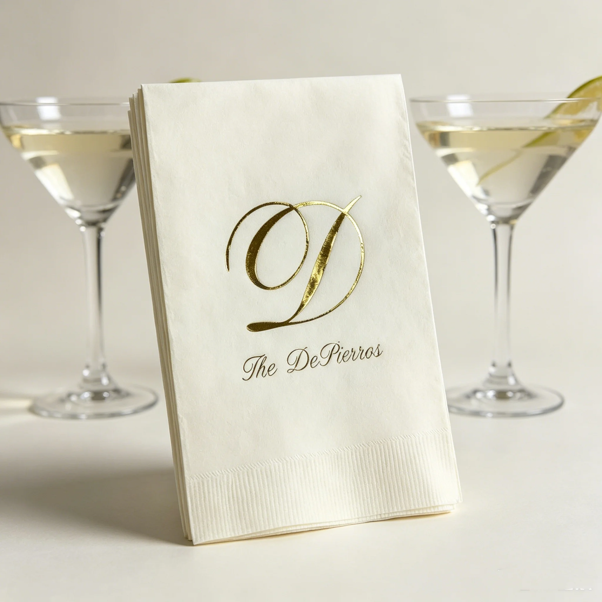50pcs Custom Gold Foil Monogram Dinner Napkins, Personalized Family Name & Initial Printed Ivory Napkins for Wedding, Bridal Sho
50pcs Custom Gold Foil Monogram Dinner Napkins, Personalized Family Name & Initial Printed Ivory Napkins for Wedding, Bridal Sho