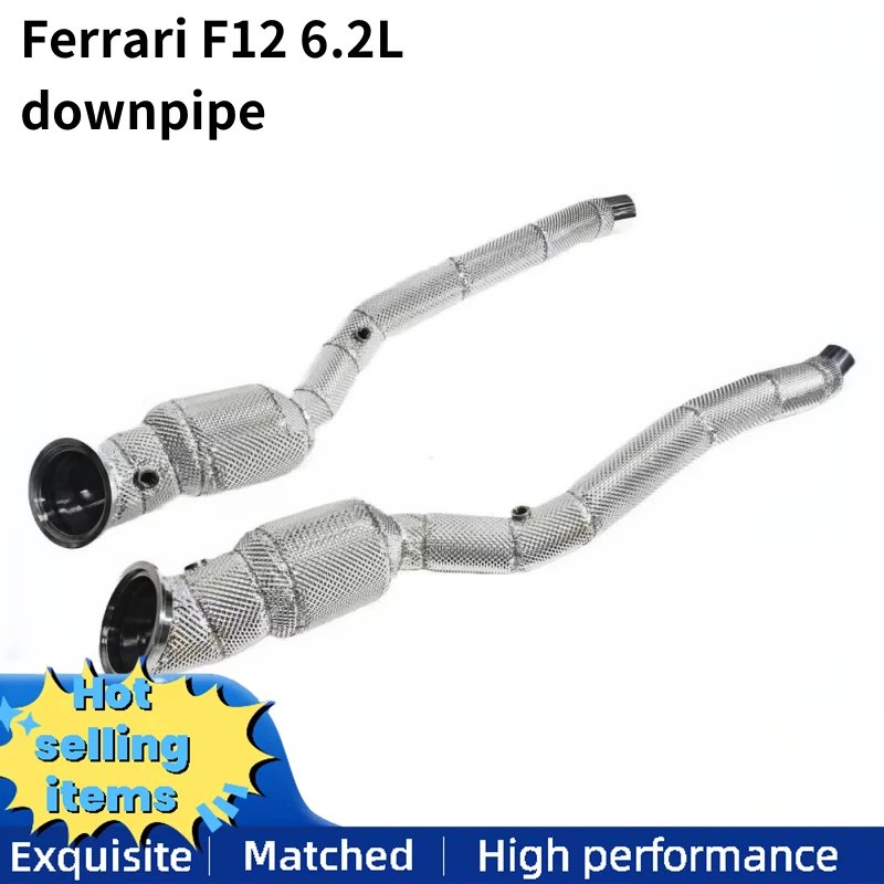 Exhaust manifold suitable for Ferrari F12 2012-2017 6.3L V12 car parts without/with catalytic insulation downpipe
Exhaust manifold suitable for Ferrari F12 2012-2017 6.3L V12 car parts without/with catalytic insulation downpipe