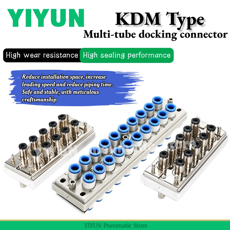 1PC Multi-Tube Butt Joint Pneumatic Connector KDM10-04 06 08 KDM20-04 06 08 KDM10-04 06 Male Female Quick Plug KDM Series YIYUN
1PC Multi-Tube Butt Joint Pneumatic Connector KDM10-04 06 08 KDM20-04 06 08 KDM10-04 06 Male Female Quick Plug KDM Series YIYUN