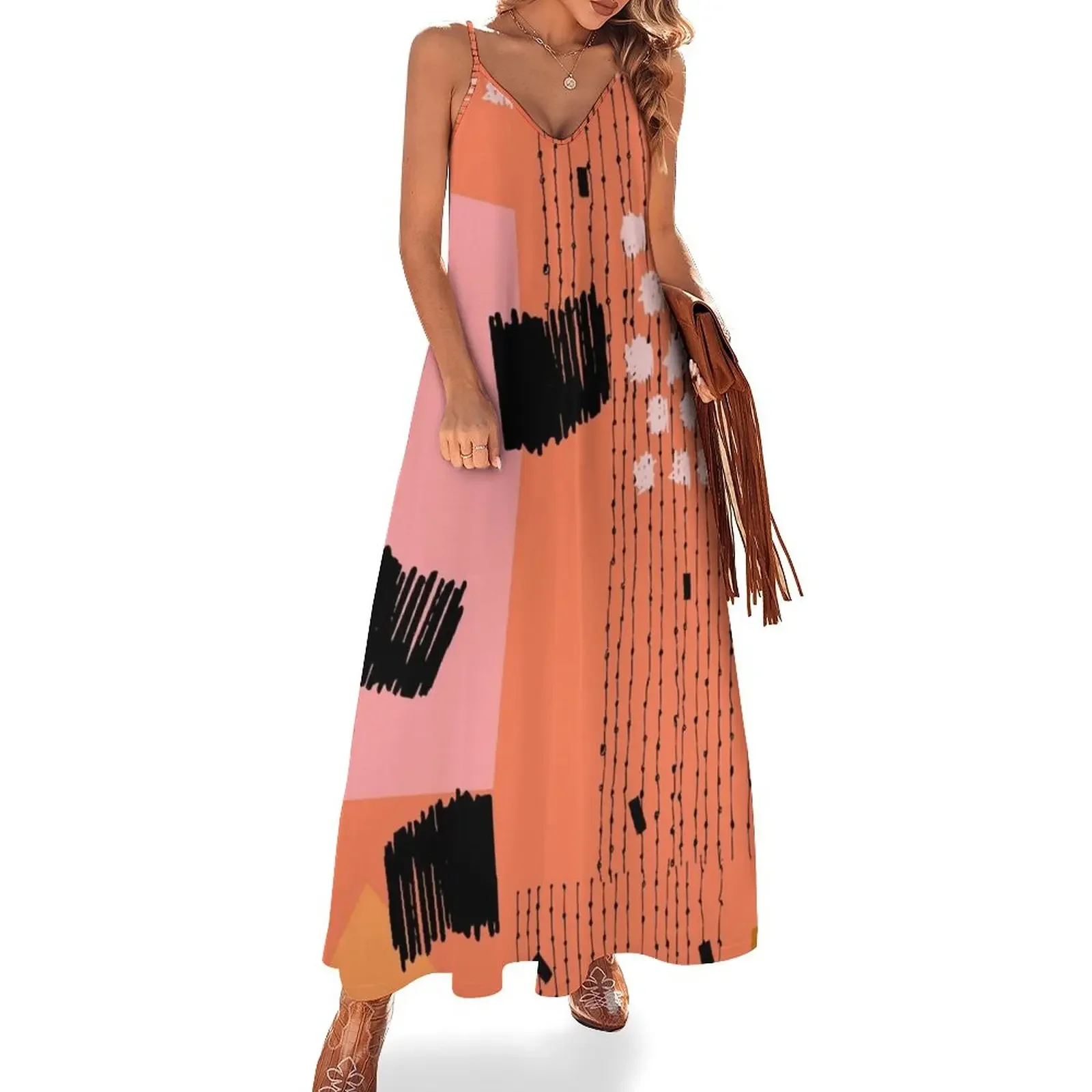 Clementine // Abstract Scribble Retro Sleeveless Dress women evening dress summer dress daily Long
Clementine // Abstract Scribble Retro Sleeveless Dress women evening dress summer dress daily Long