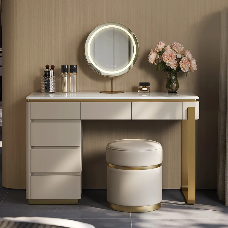 Makeup Luxury Vanity Table Chair Bedroom Modern Organizer Dressing Table Makeup Wood Mirror Penteadeira Postmodern Furniture
Makeup Luxury Vanity Table Chair Bedroom Modern Organizer Dressing Table Makeup Wood Mirror Penteadeira Postmodern Furniture
