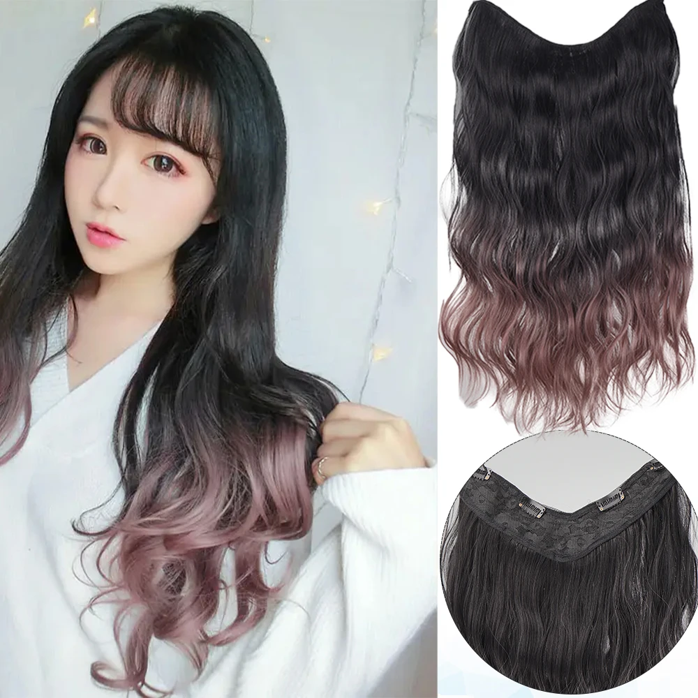 Water wave synthetic V-shaped long hair extension clip in the hair to synthetic wigs for women Dinner party with cosplay use
Water wave synthetic V-shaped long hair extension clip in the hair to synthetic wigs for women Dinner party with cosplay use