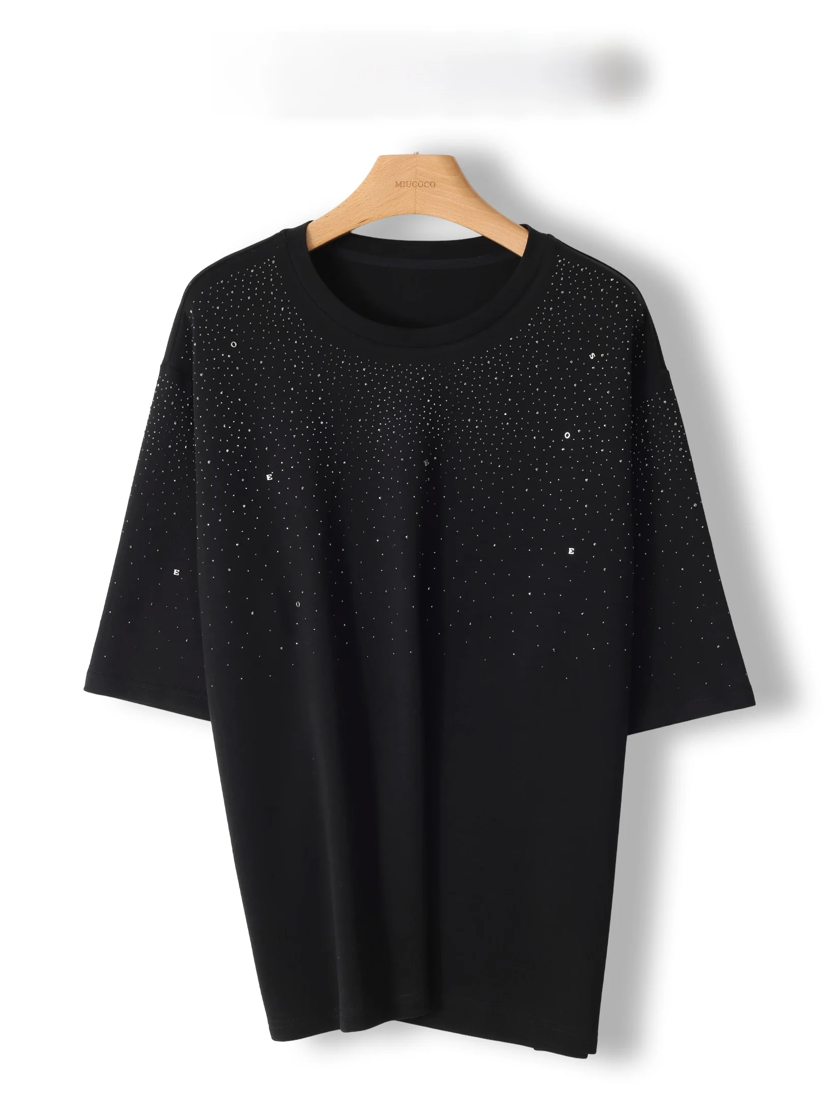 Comfortable Fashionable Cotton T-Shirt Women's Loose round Neck Short Sleeve Diamond Studded Casual Style Breathable Springwear
Comfortable Fashionable Cotton T-Shirt Women's Loose round Neck Short Sleeve Diamond Studded Casual Style Breathable Springwear