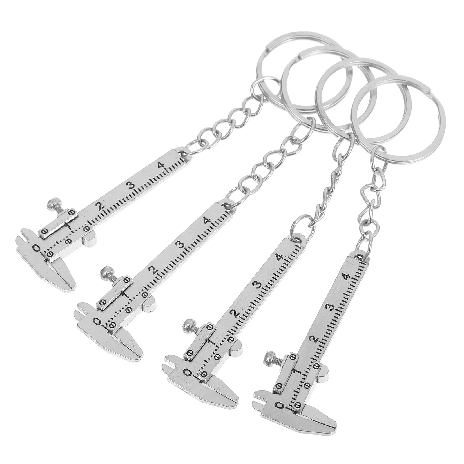 4pcs Mini Vernier Caliper Key Chain Straightedge Ruler Key Holder Rings Pocket Key Ring 3D Movable Vernier Caliper for Women Men
4pcs Mini Vernier Caliper Key Chain Straightedge Ruler Key Holder Rings Pocket Key Ring 3D Movable Vernier Caliper for Women Men