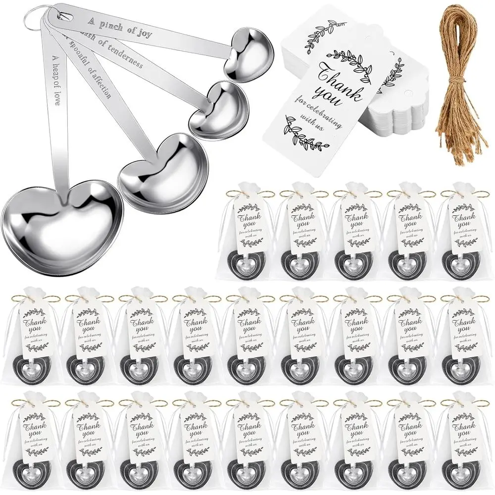 Heart-Shaped Measuring Spoons Set, 50-Piece, Ideal for Weddings, Baby Showers, and Bridal Souvenirs (Silver)
Heart-Shaped Measuring Spoons Set, 50-Piece, Ideal for Weddings, Baby Showers, and Bridal Souvenirs (Silver)