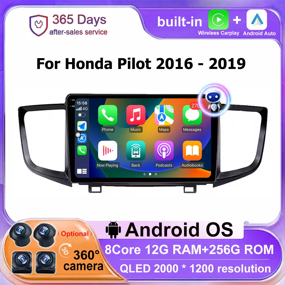 Android Auto For Honda Pilot 2016 - 2019 4G WIFI Car Radio Multimedia Player GPS Navigation Stereo Carplay Screen BT DSP 9 Inch
Android Auto For Honda Pilot 2016 - 2019 4G WIFI Car Radio Multimedia Player GPS Navigation Stereo Carplay Screen BT DSP 9 Inch