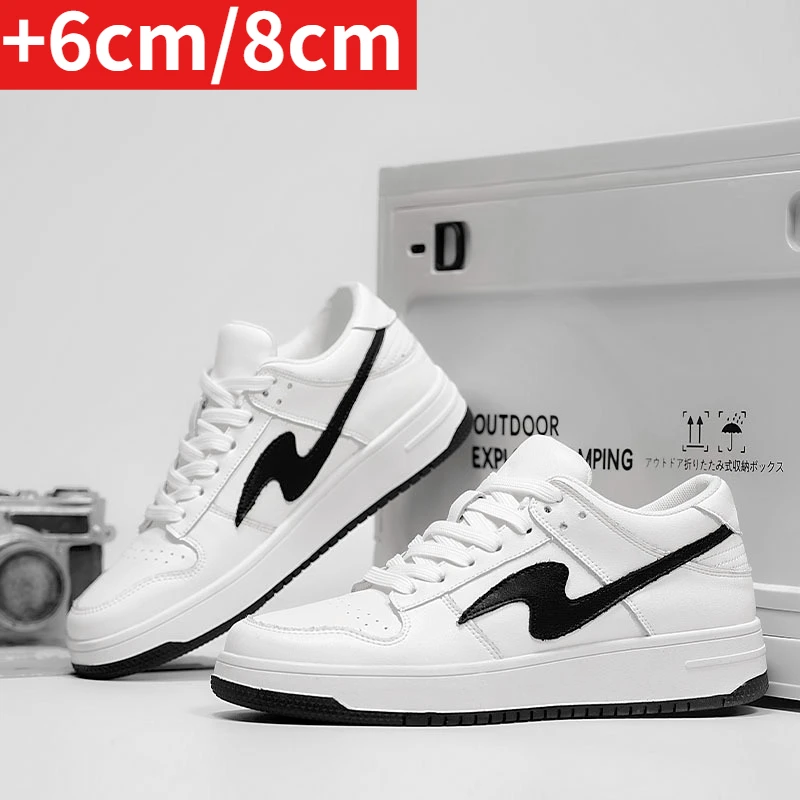 Men Cow Split Leather White Casual Sneakers Hidden Elevator Lift Shoes Anti-Slip Fashion Comfortable Height-Increasing Sports
Men Cow Split Leather White Casual Sneakers Hidden Elevator Lift Shoes Anti-Slip Fashion Comfortable Height-Increasing Sports